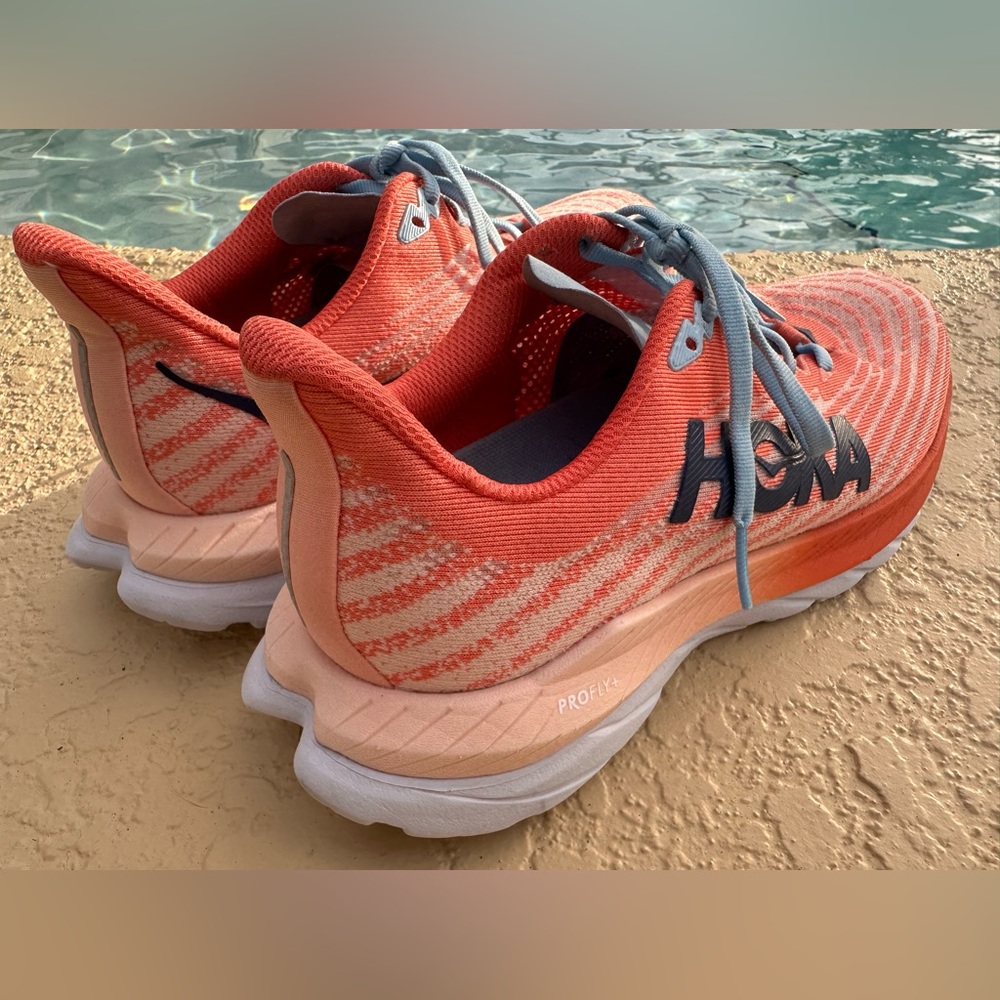 Hoka One One Mach 5 Camellia Peach Parfait Running Shoes Women’s Size 8 in VGC - Picture 6 of 16